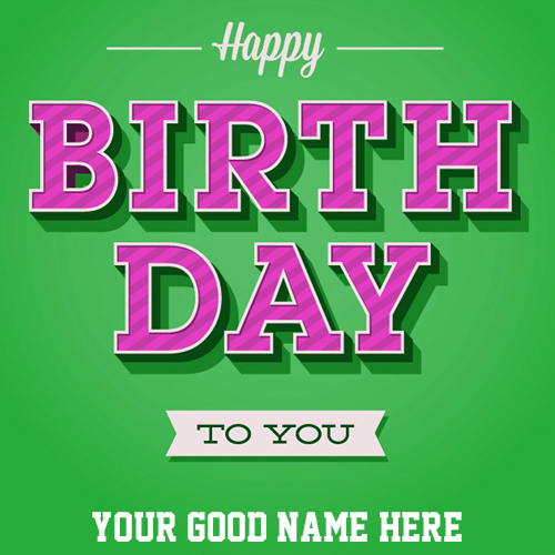 Write Name on 3D Embossed Birthday Greeting Card