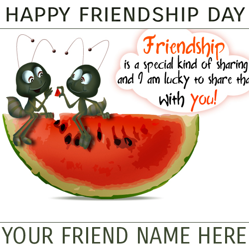 Create Custom Greeting Card of Friendship With Your Nam