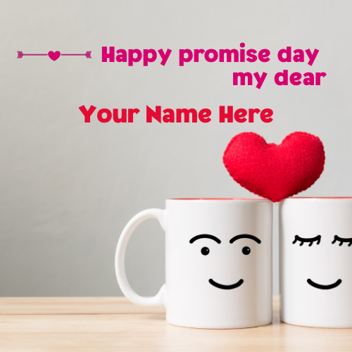 Happy Promise Day 2022 Cute Couple Greeting With Name