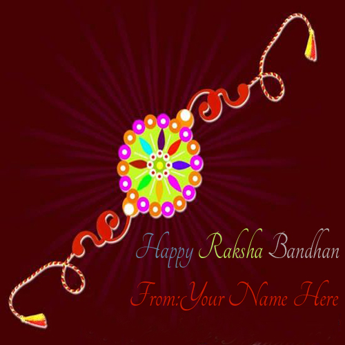 Write Your Name On Raksha Bandhan Festival Greetings