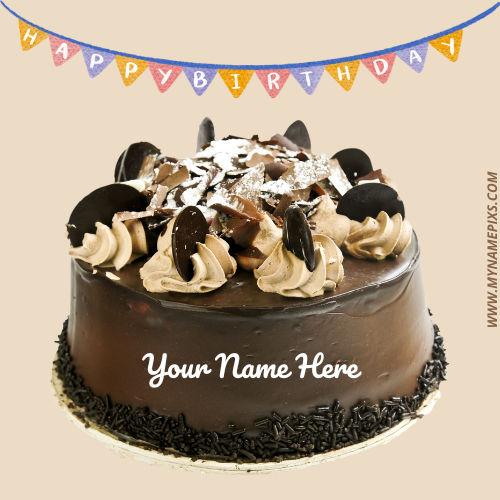 Delicious Chocolate Buttercream Cake With Name