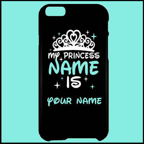 Designer Black Mobile Case With Awesome Slogan and Name