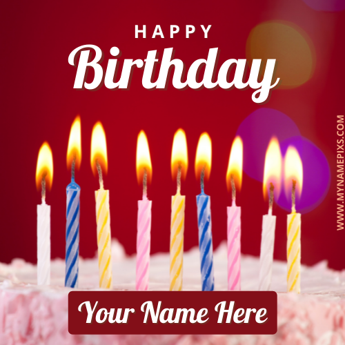 Print Name on Beautiful Birthday Wishes Status Image