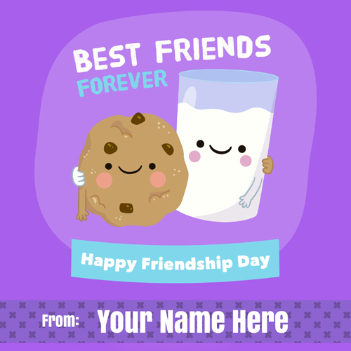 Best Friends Forever Friendship Day Greeting With Name