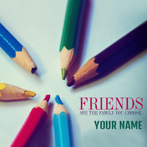 Write Your Name On Happy Friendship Day Pencil Greeting