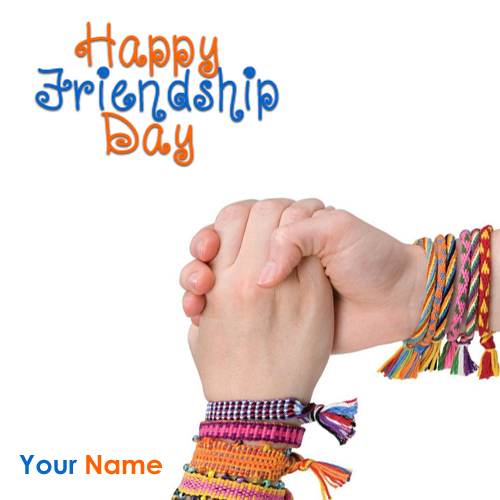 Print Name On Happy Friendship Day Together Picture