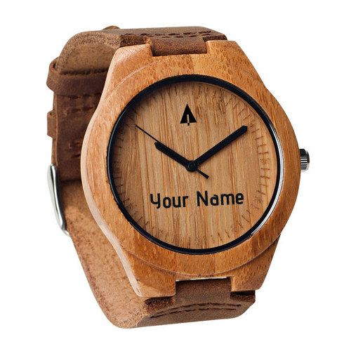 Write Name on Wooden Watch For Boys Profile Pics
