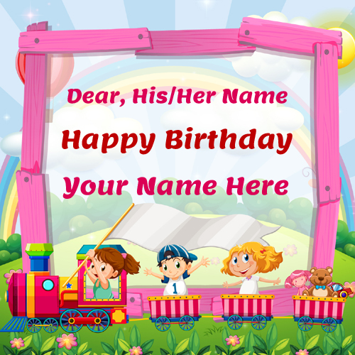 Happy Birthday Cute Kids Special Greeting With Name