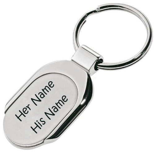 Personalize Gifts Tear Shaped Keyring Engraved With Nam