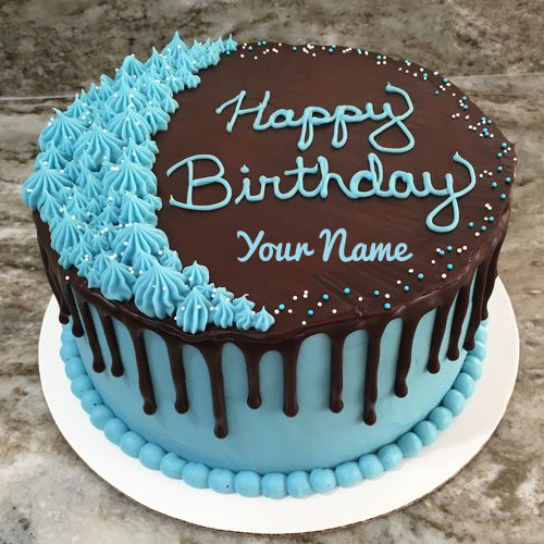 Delicious Name Birthday Cake With Fondant Chocolate
