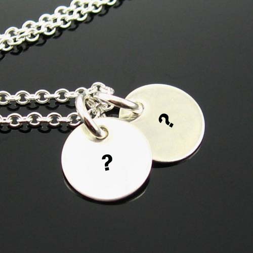 Write Your Couple Alphabets On Necklace Online