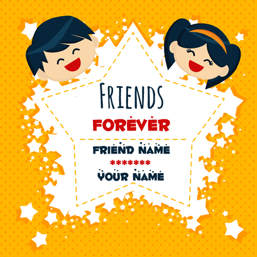 Friends Forever Friendship Greeting Card With Your Name