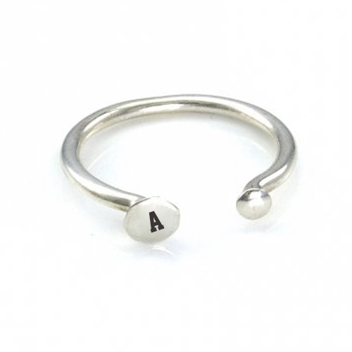 Write Name Alphabet on Beautiful Silver Letter Ring