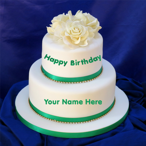Write Name on Double Decker Cake Online Free