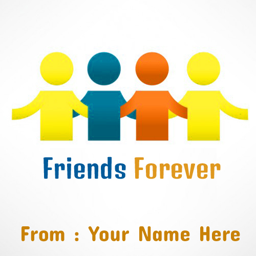 Write Your Name On Friends Forever Group Picture