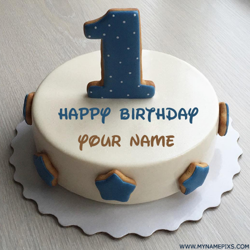 Happy First Birthday Special Designer Cake With Name