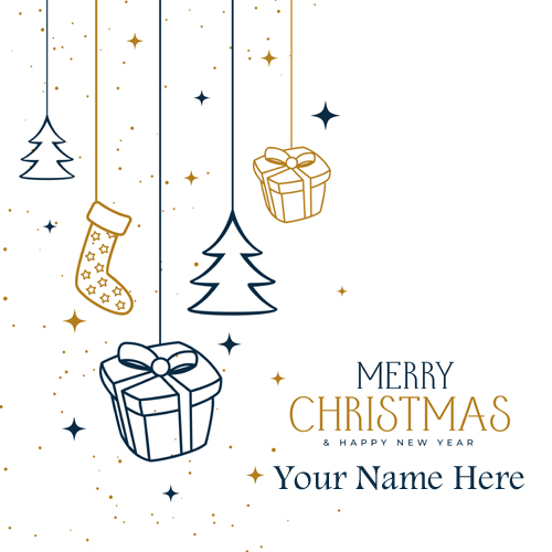 Merry Christmas 2020 New Year Greeting With Name