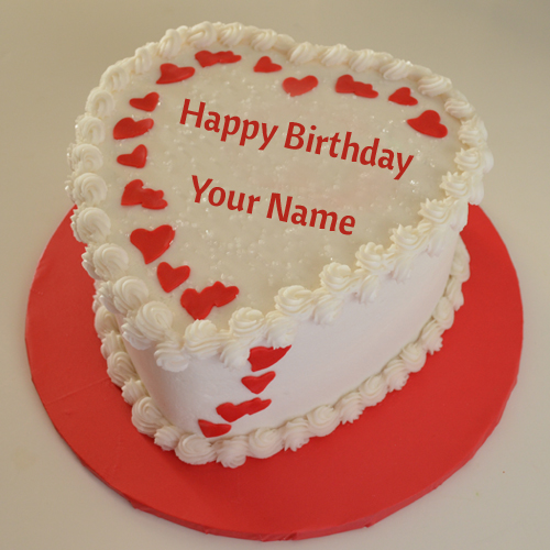 Happy Birthday White Chocolate Cake With Name