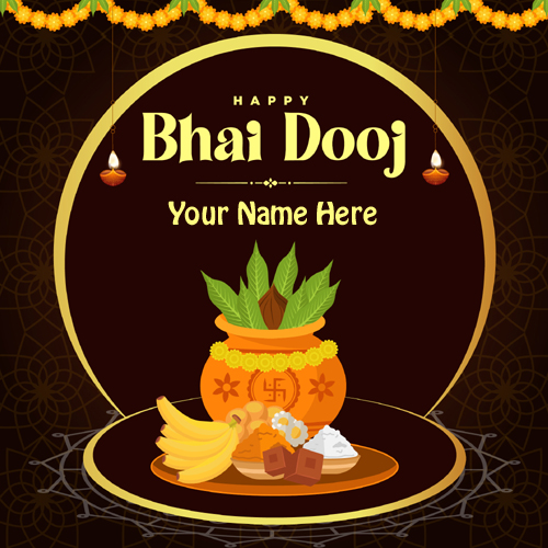 Happy Bhai Dooj 2021 Celebration Status Image With Name