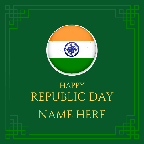 Write Name on Republic Day Celebration Profile Picture