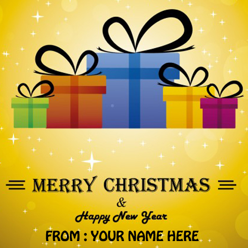 Write Name on Lovely Christmas Wishes Name Picture