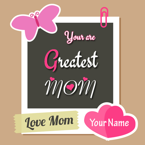 Love You Mom Cute Quote Greeting For Mother With Name
