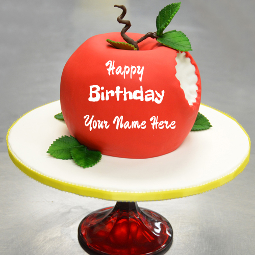 Sculpted Snow White Apple Birthday Cake With Your Name