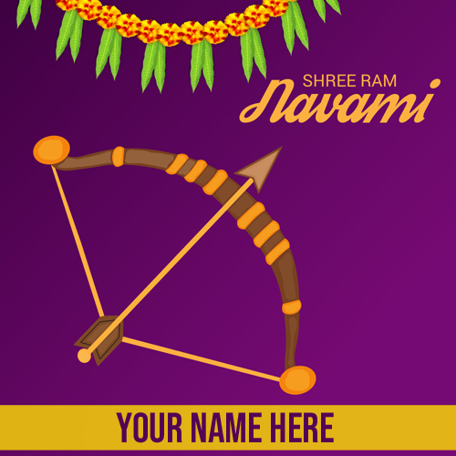 Happy Ram Navami Lord Rama Birthday Greeting With Name