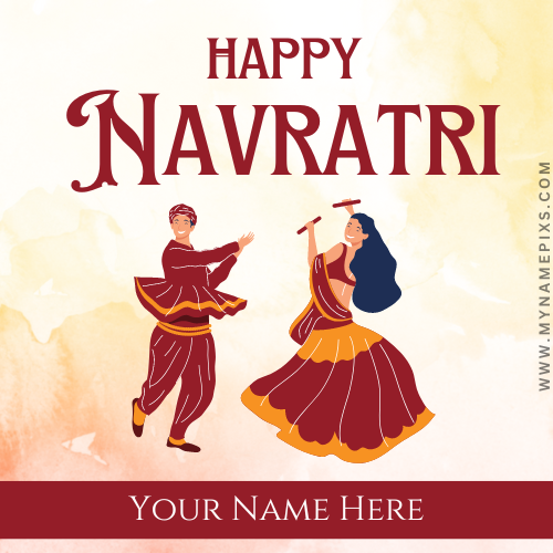 Happy Navratri 2022 Greeting With Name Edit