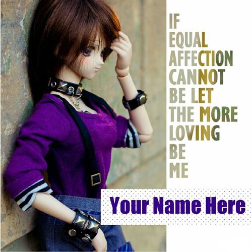 Loving and Smiling Doll Picture With Quotes and Name