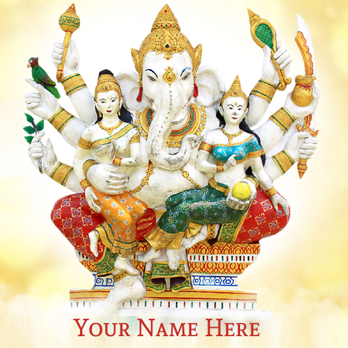 Write Name on Happy Ganesh Chaturthi 2015 Greetings