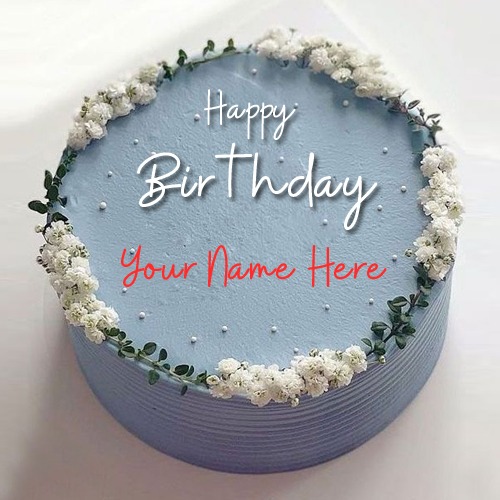 Beautiful Fondant Art Birthday Wishes Cake With Name