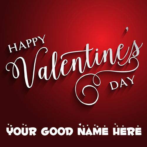 Happy Valentines Day 3D Art Greeting With Your Name