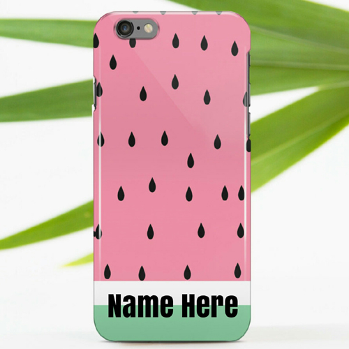Designer Pink Iphone Mobile Case With Custom Name