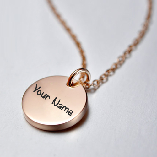 Write Name on Beautiful Name Plate Necklace Profile Pic