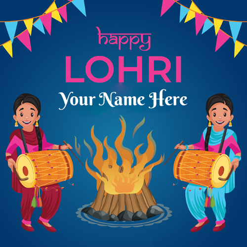 Write Name on Happy Lohri 2022 Festival Post Image
