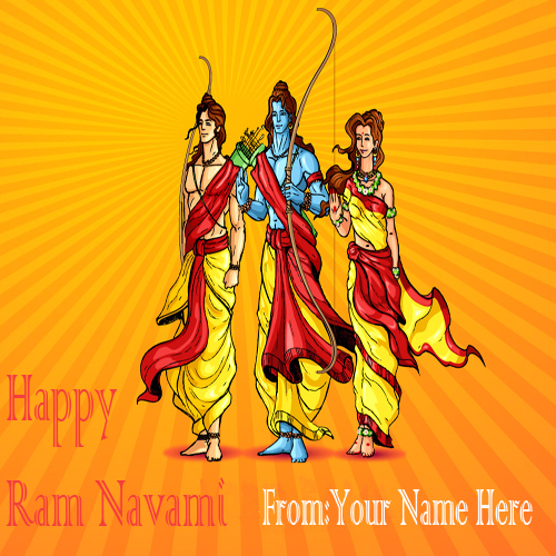 Write Your Name on Ram Navami 2015 Celebration Greeting