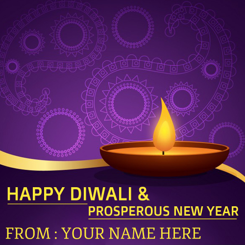 Write Name on Happy Diwali and Prosperous New Year Pics