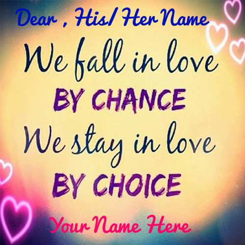 Write Name on Beautiful Couple Love Note Greeting Card