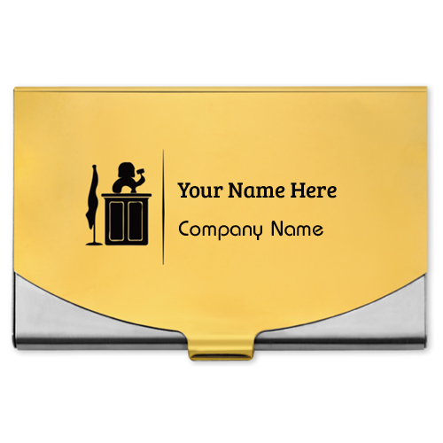 Stainless Steel Business Card Holder With Your Name