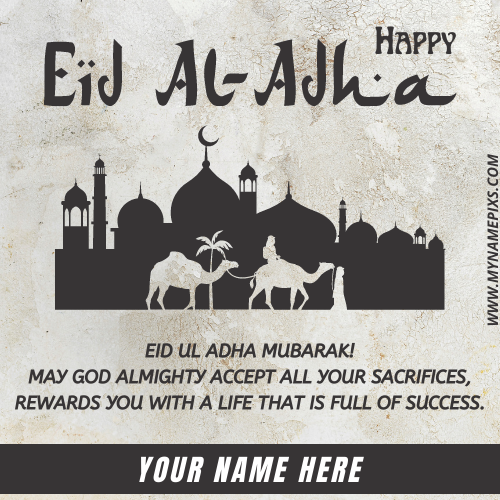 Happy Eid Al Adha 2022 Wishes Greeting With Name