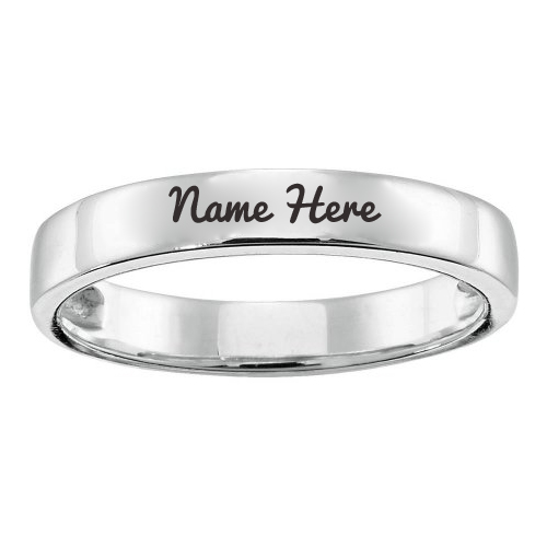 Personalized Engraved Stacking Ring with Your Name