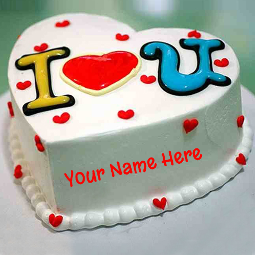 Generate Name on Love Birthday Cake Online Free