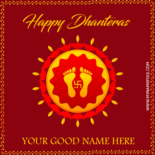 Shubh Dhanteras 2018 Wishes Greeting Card With Name