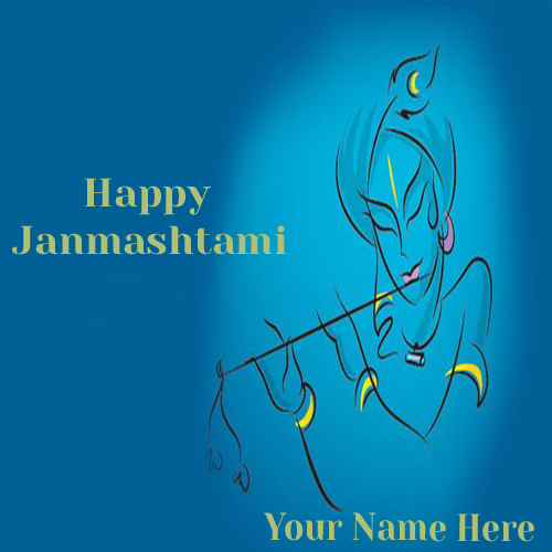 Write Your Name On Happy Janmashtami 2015 Greetings