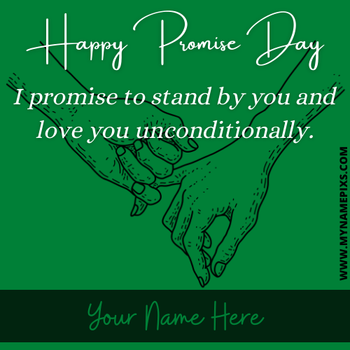 Romantic Quote Greeting For Happy Promise Day With Name