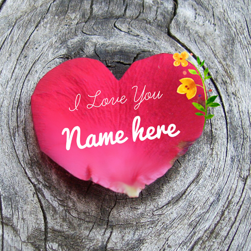 Write Name on Romantic and Beautiful Red Rose Leaf