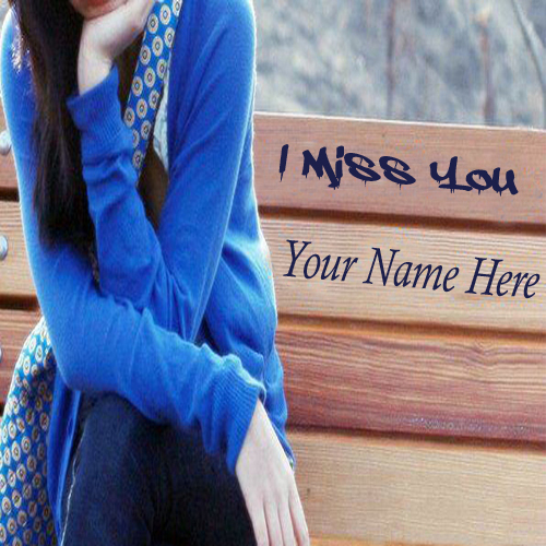 Write Your Name On I Miss You Cute Girl Pictures