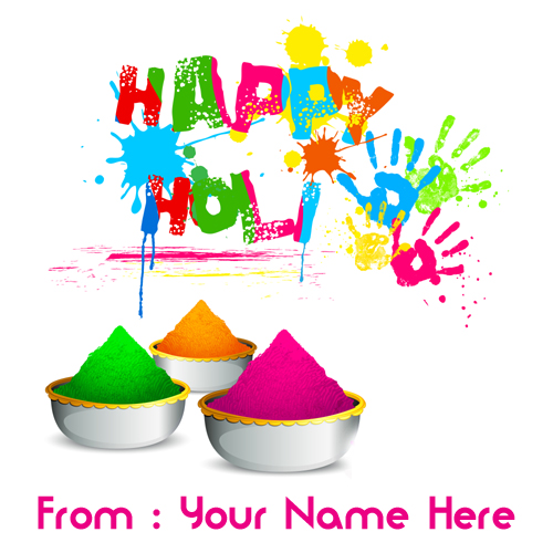 Write Name on Happy Holi 2015 Wishes New Colorful Pics