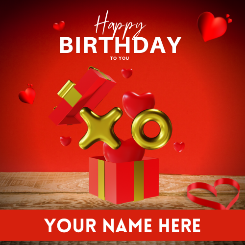Happy Birthday To You Romantic Greeting With Lover Name